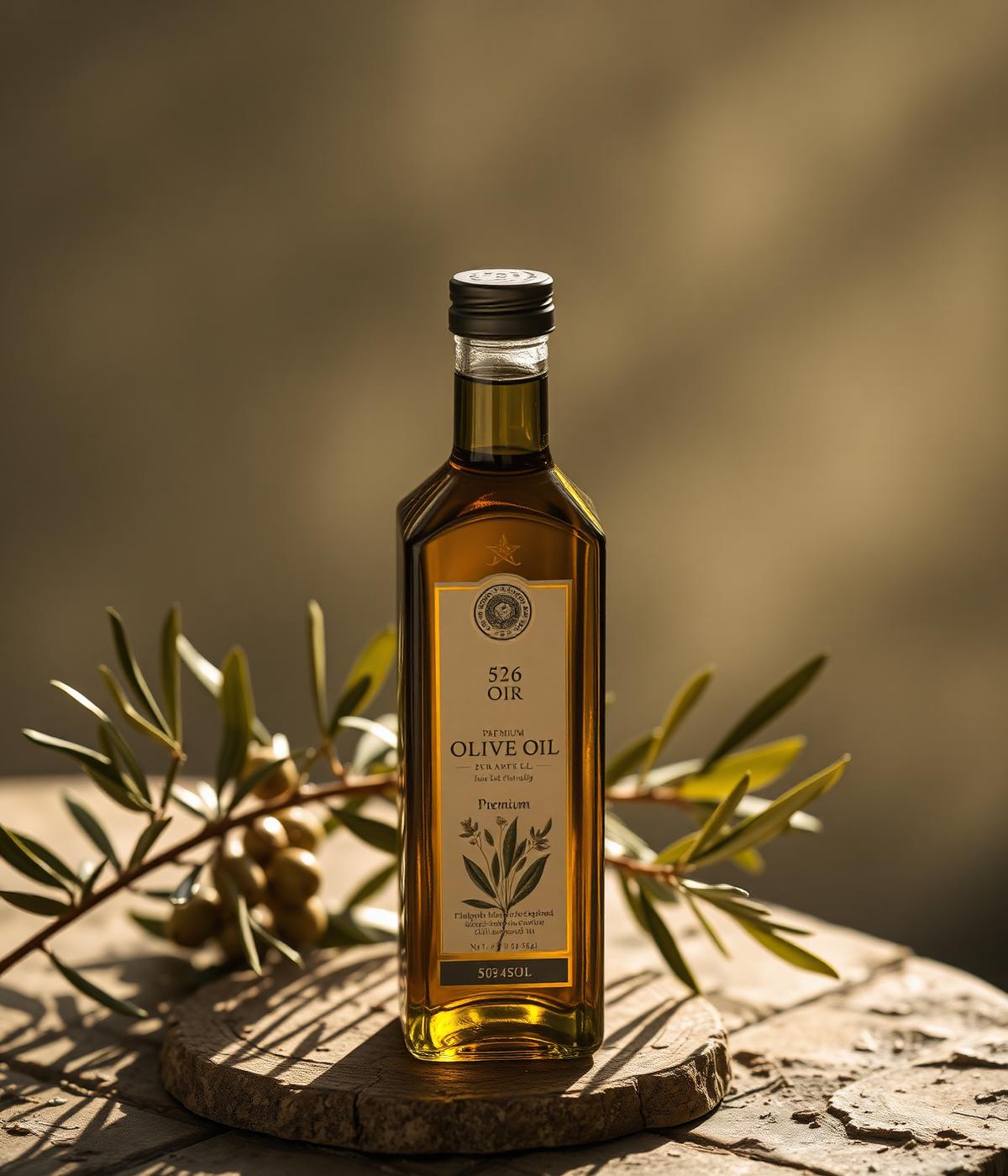 Premium Syrian olive oil bottle